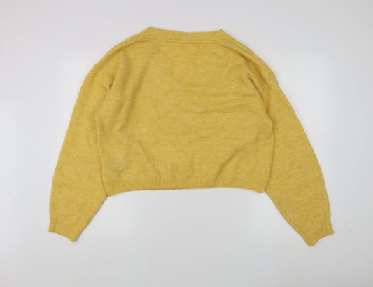 Womens UK Size S H&M Yellow Pullover Jumper