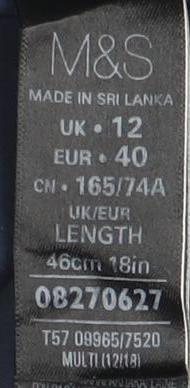 Marks and Spencer Women's Multicoloured Short Skirt