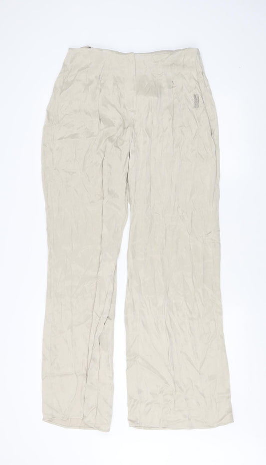 Womens UK Size M Zara Beige Trousers
