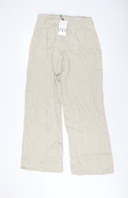 Womens UK Size M Zara Beige Trousers