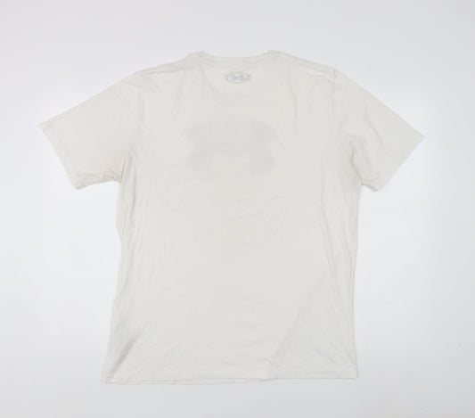 Under Armour Men's White Relaxed Fit T-Shirt L