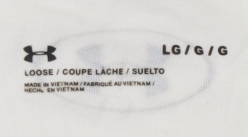 Under Armour Men's White Relaxed Fit T-Shirt L