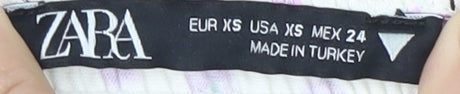 Womens UK Size XS Zara Multicoloured Camisole Tank