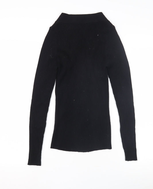 Womens UK Size XS NEXT Black Cardigan Jumper