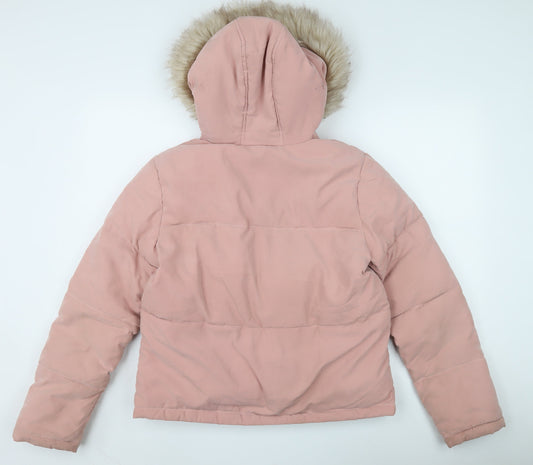 Womens UK Size 12 Select Pink Puffer Jacket