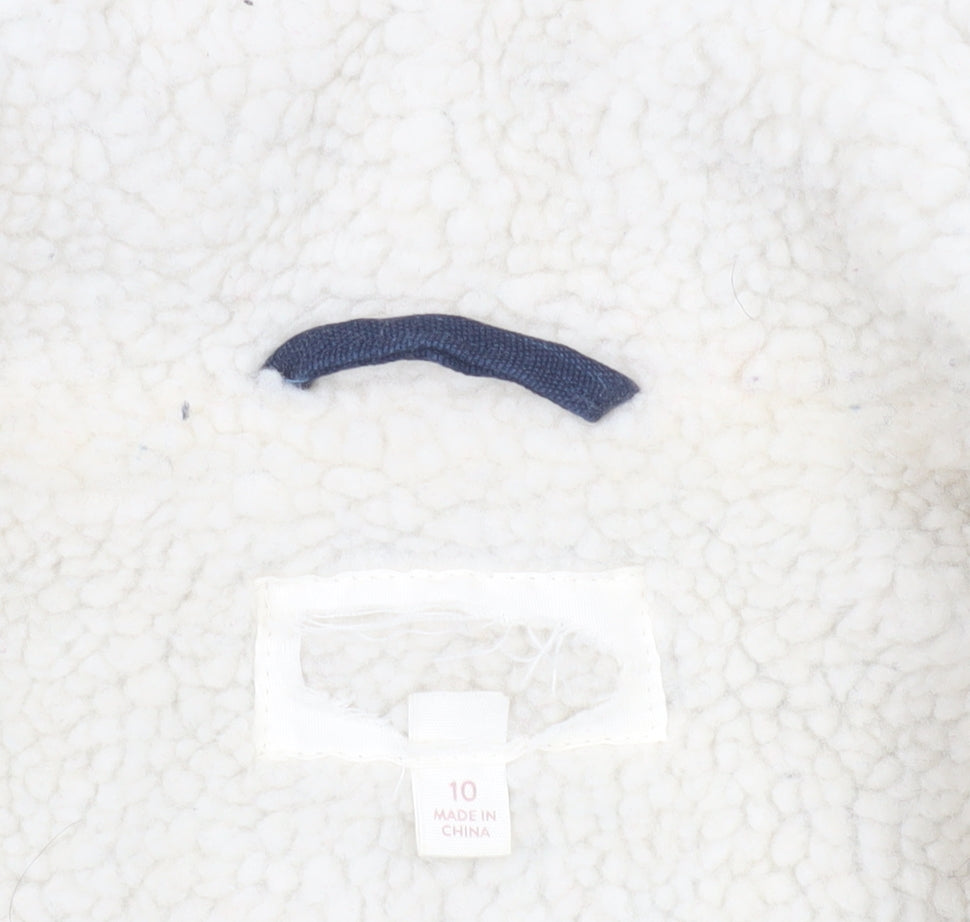 Womens UK Size 10 Marks and Spencer Blue Parka Coat