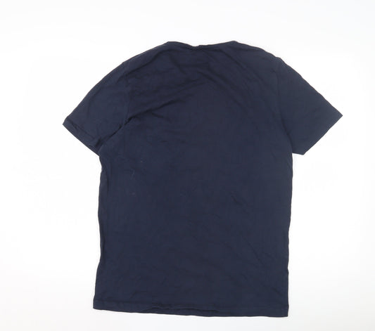 Jack & Jones Men's Blue Graphic T-Shirt, Medium