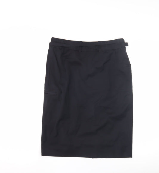 Womens UK Size 10 Oasis Straight & Pencil Twill Skirt