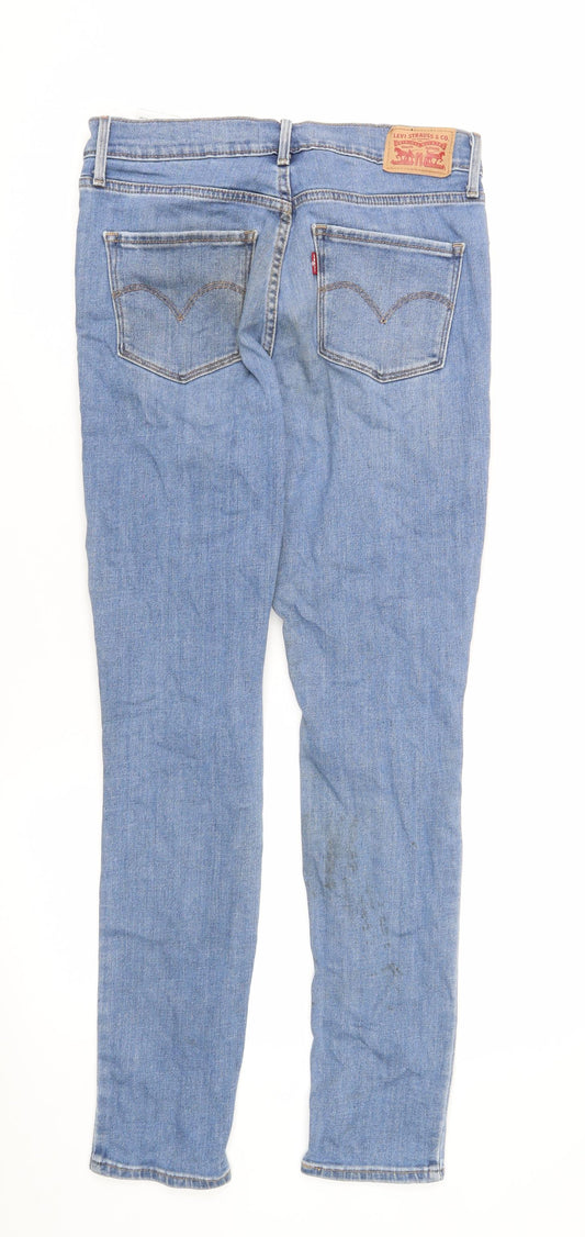 Levi's Women's Blue Skinny Jeans, Size UK 1, Distressed