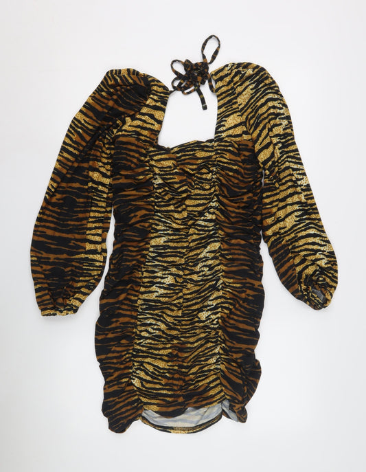 Collusion Women's Multicoloured Animal Print Dress