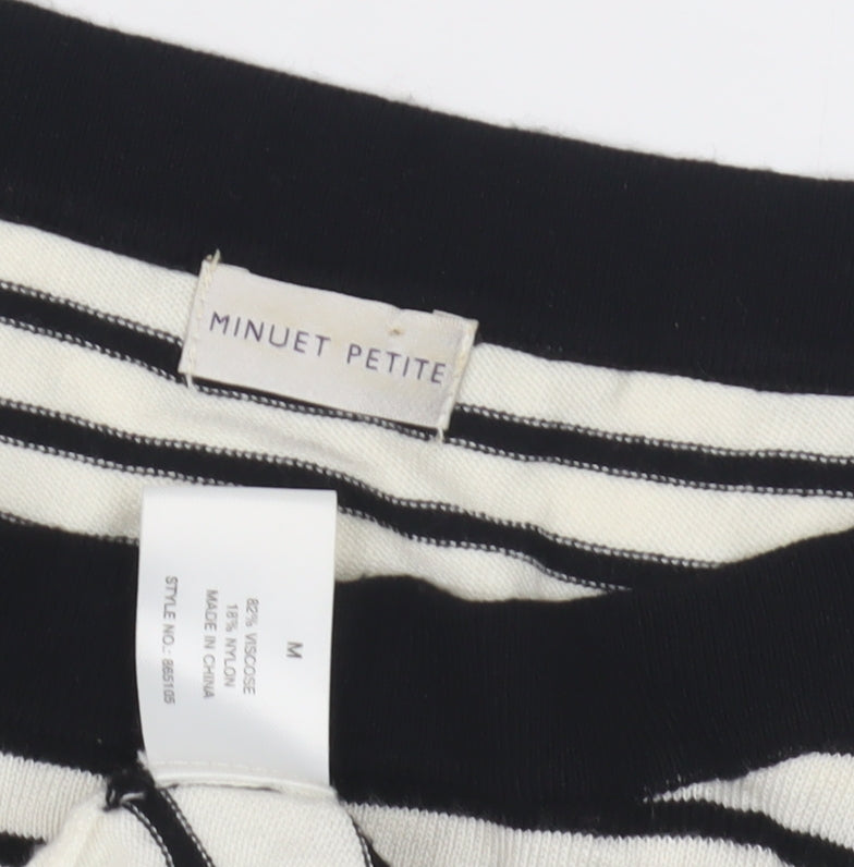 Womens UK Size M Minuet Petite Black Pullover Jumper
