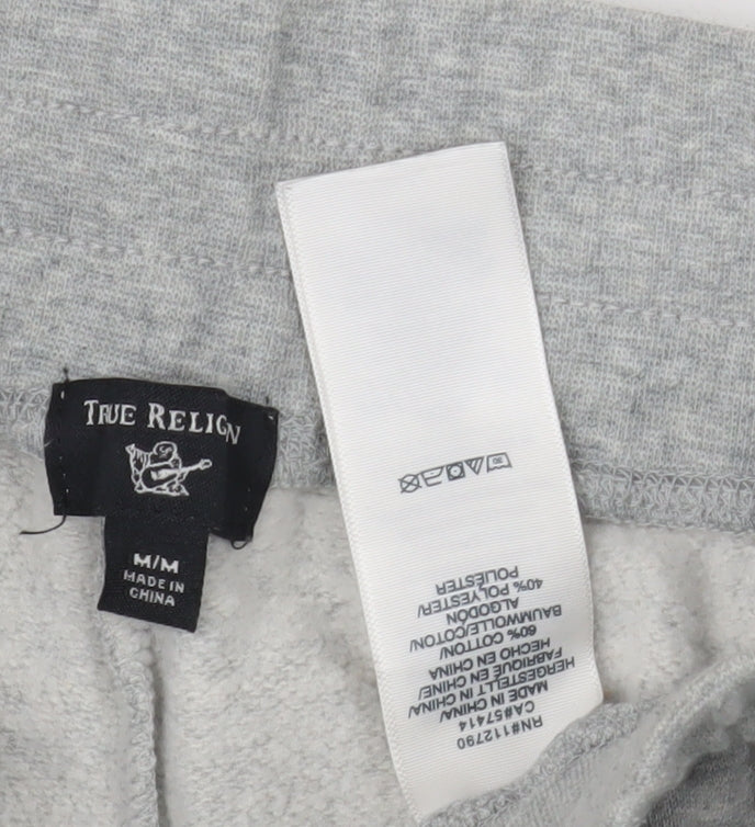 True Religion Men's Grey Jogger Trousers M Activewear