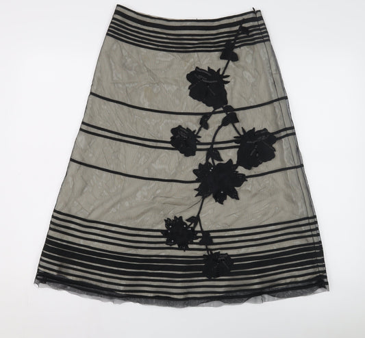 Womens UK Size 8 Coast A-Line Satin Microfibre Skirt