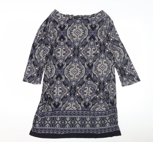 Wallis Womens Paisley Dress, Multicolour, M, Casual Wear