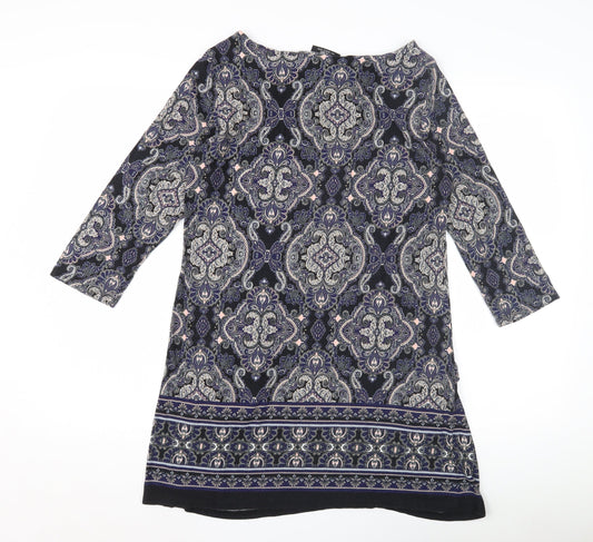 Wallis Womens Paisley Dress, Multicolour, M, Casual Wear