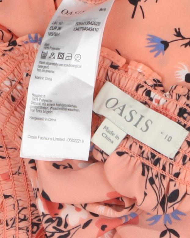 Womens UK Size 10 Oasis Multicoloured Camisole Blouse