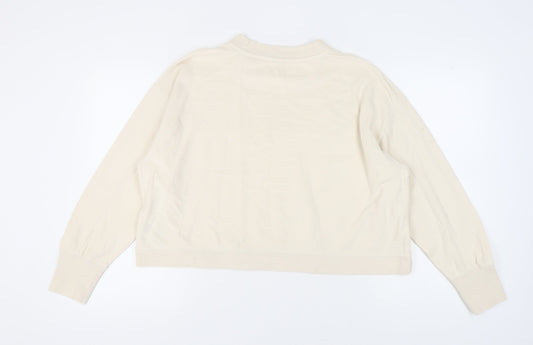 Champion Women’s Beige Pullover Sweatshirt XS Logo