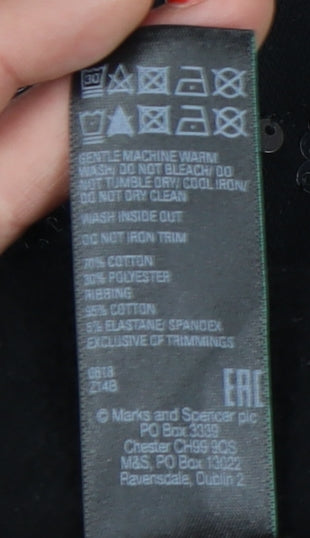 Womens UK Size 14 Marks and Spencer Black Pullover Sweatshirt