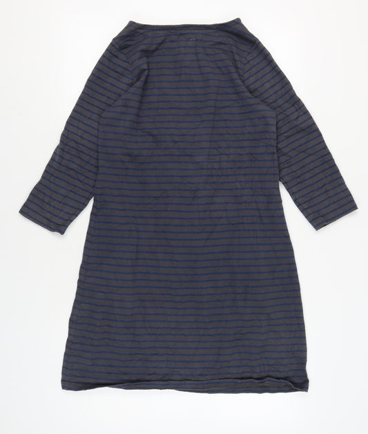 Mantaray Women's Blue Striped T-Shirt Dress Size 14