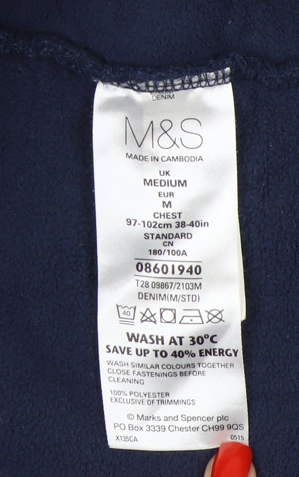 Mens UK Size M Marks and Spencer Blue Basic Jacket