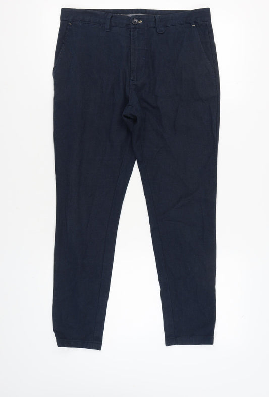 Zara Men’s Slim Blue Chino Trousers Size 42