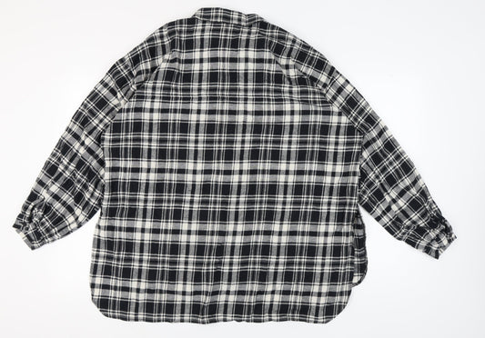 Womens UK Size 16 ASOS DESIGN Black Basic Button-Up