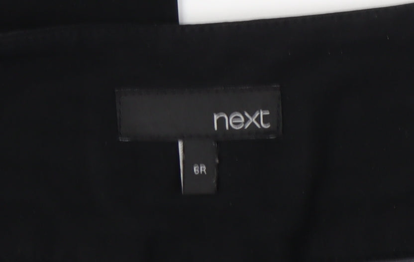 Womens UK Size 6 NEXT Regular Fit Black Trousers
