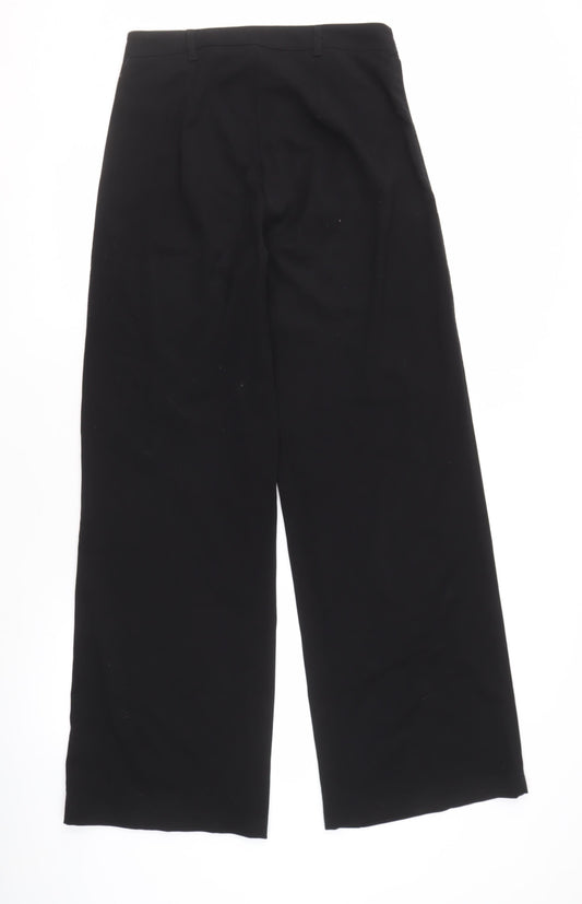 Bershka Women's Black Straight Trousers Size 12