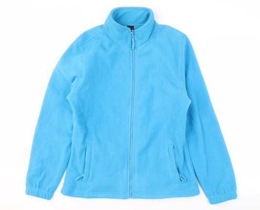 Additional front view of SOL'S Women's Blue Fleece Jacket, size L