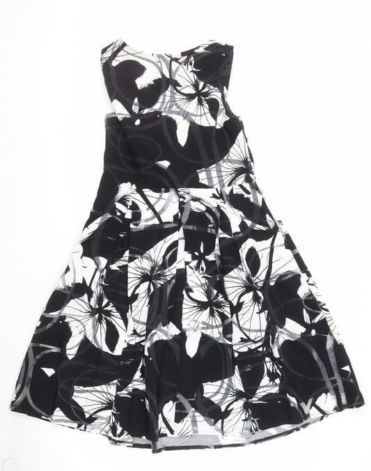 Per Una Women's Black & White Floral Dress Size 12