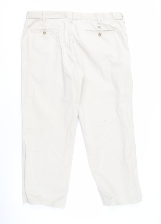 Marks and Spencer Men's Ivory Trousers 42W 29L