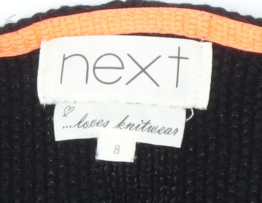Womens UK Size 8 NEXT Black Pullover Jumper