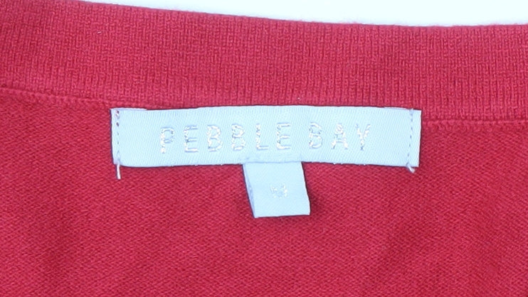 Womens UK Size M Pebble Bay Red Pullover Jumper