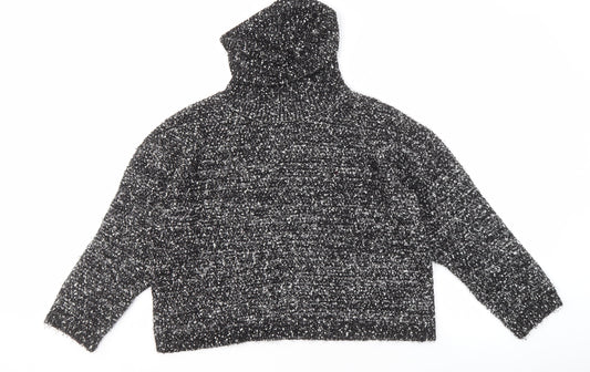 Womens UK Size S Mango Black Pullover Jumper