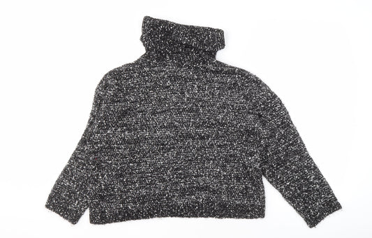 Womens UK Size S Mango Black Pullover Jumper
