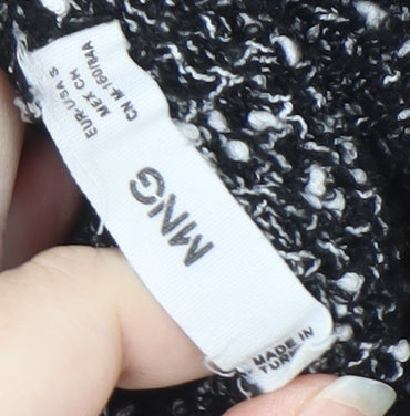 Womens UK Size S Mango Black Pullover Jumper