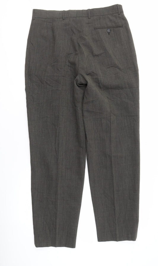 Mens UK Size 34 Charly O'Brian Dress Pants Grey Trousers