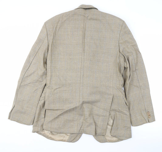 Mens UK Size 38 Brook Taverner Regular Beige Suit Jacket