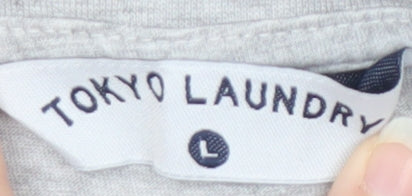 Tokyo Laundry Men's Grey L T-Shirt, Short Sleeve