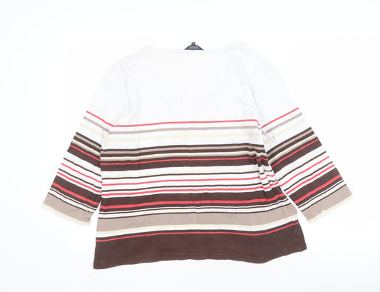 Maine New England Women's Striped T-Shirt Multicoloured Size 18