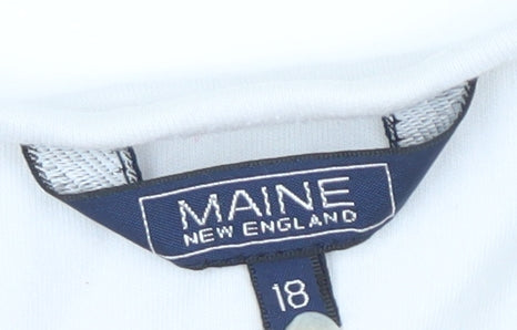 Womens UK Size 18 Maine New England Multicoloured Basic T-Shirt