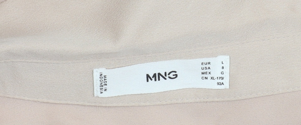 Womens UK Size L MNG Beige Basic Blouse