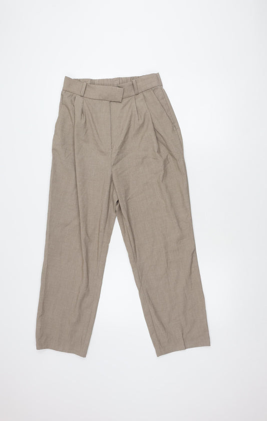 Womens UK Size 10 H&M Relaxed Fit Casual Beige Trousers