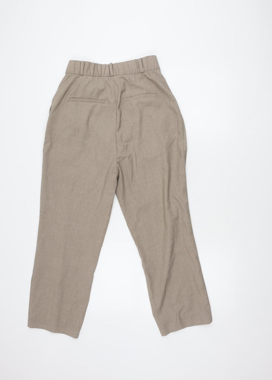 Womens UK Size 10 H&M Relaxed Fit Casual Beige Trousers
