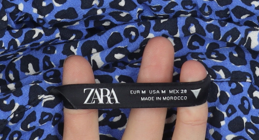 Womens UK Size 12 Zara Multicoloured Basic Blouse