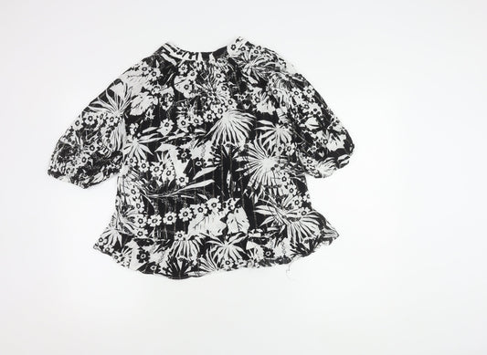 Womens UK Size 12 NEXT Black Basic Blouse