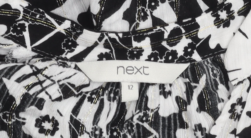 Womens UK Size 12 NEXT Black Basic Blouse