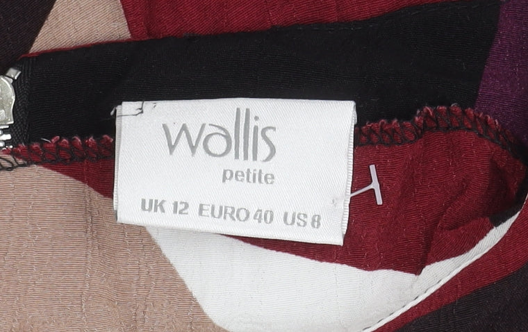 Womens UK Size 12 Wallis Multicoloured Basic Blouse