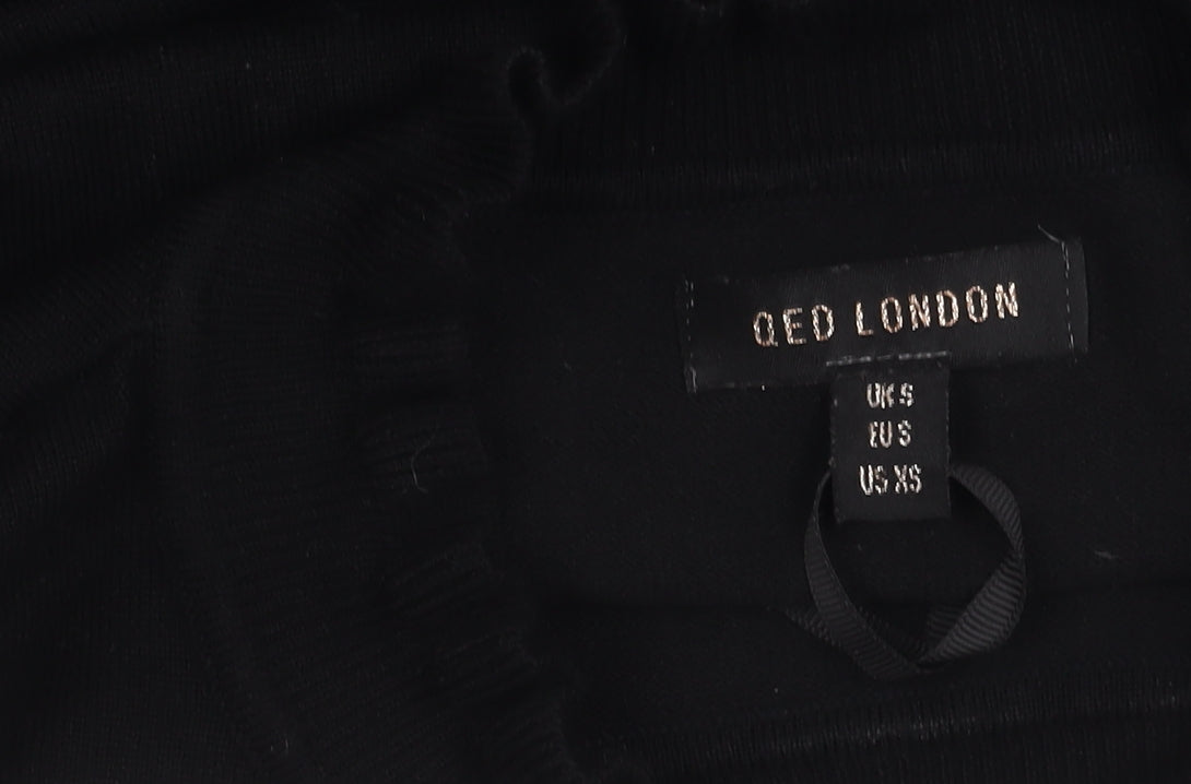 Womens UK Size S QED London Black Pullover Jumper