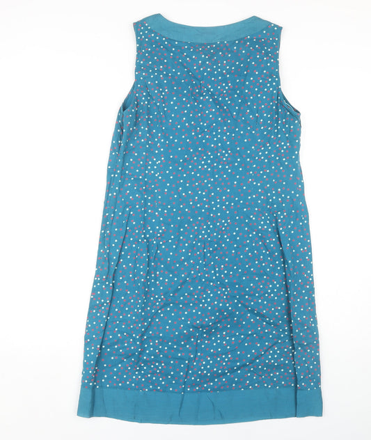 Monsoon Blue Polka Dot Women's Size 12 Shift Dress